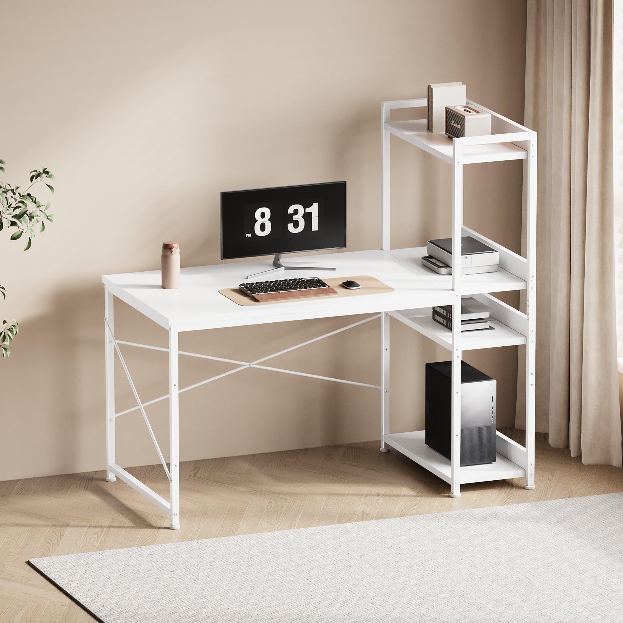 515fk【未使用品・開封品】YeTom l字デスク 机 125cm x 125cm パソコンデスク ゲーミングデスク サイド収納袋付き ワークデスク コーナーデスク  y022601fk YeTom L字ゲーミングデスク125cm×125cm 引き出し